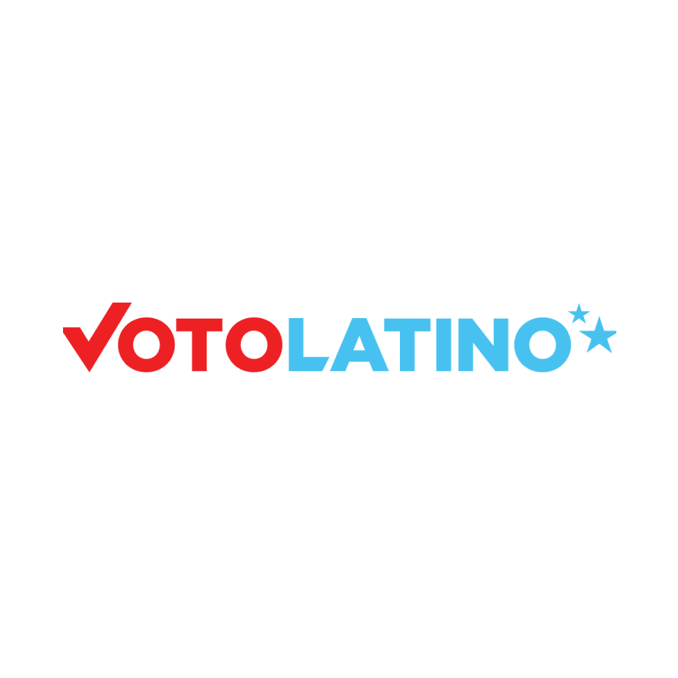 Logo for Voto Latino in red and blue