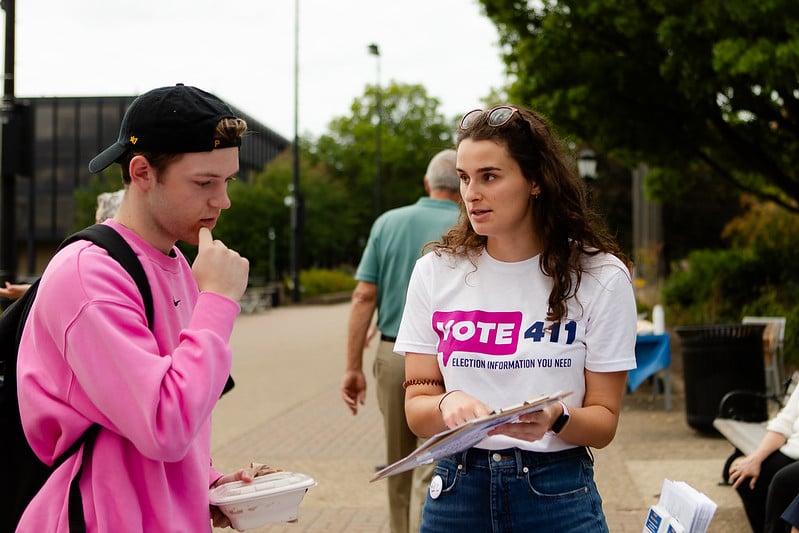 Mary Roche registering at an NVRD event in PA