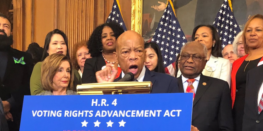 Congressman John Lewis speaks for the Voting Rights Advancement Act