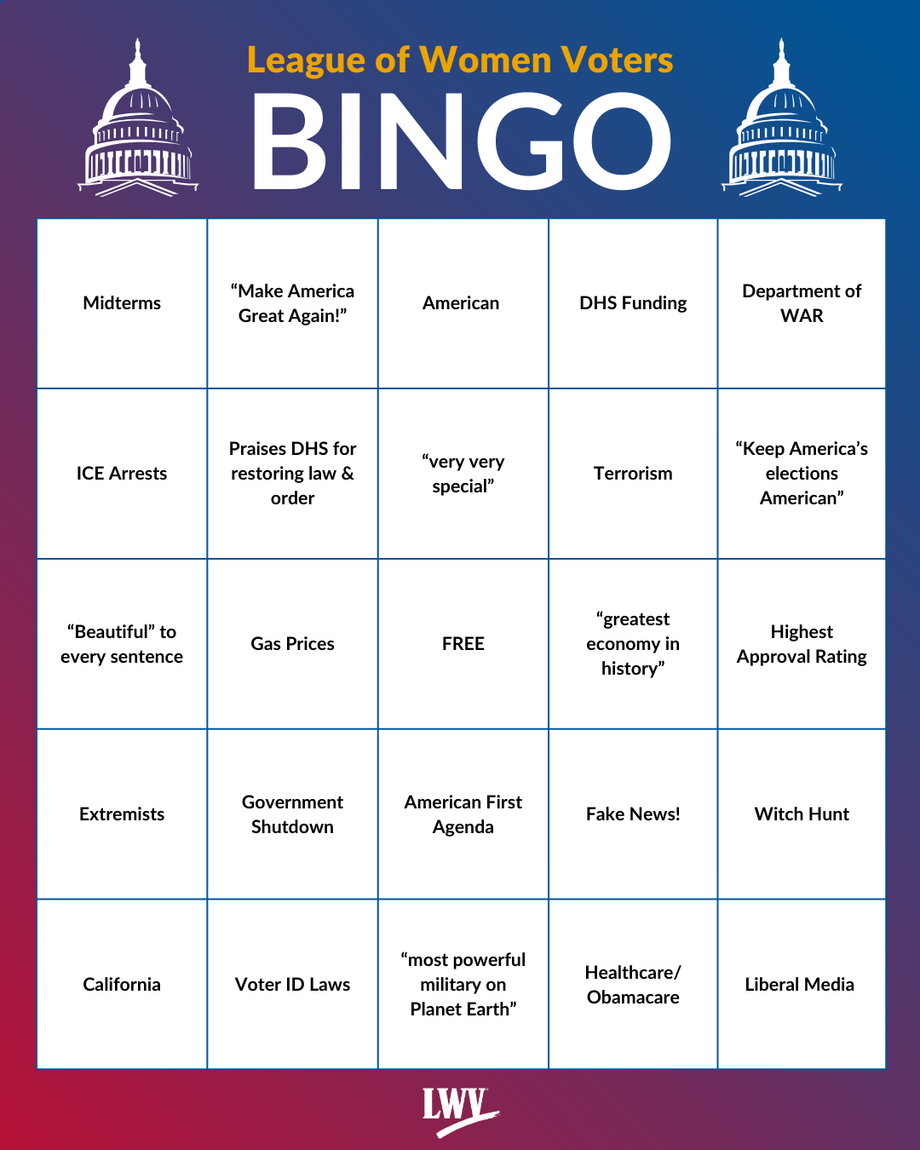 SOTU 2026 Bingo Card, in color