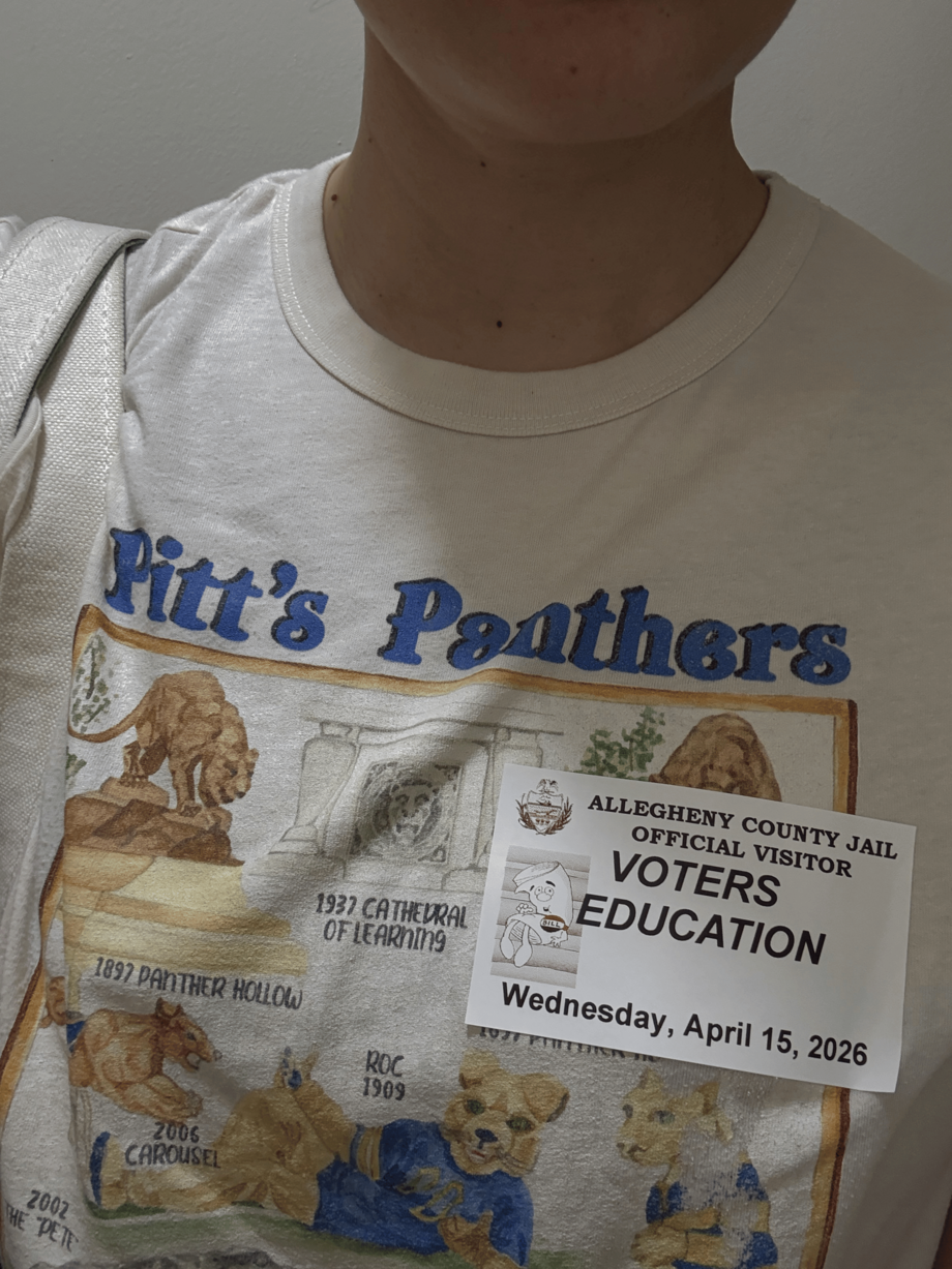 A white t-shirt that says 