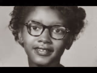 Young Claudette Colvin with glasses