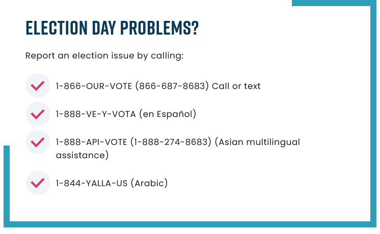 A list of election hotlines in different languages